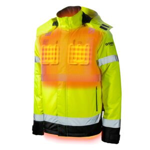 Gobi Heat Flash Heated HiVis Bomber Jacket - Front On