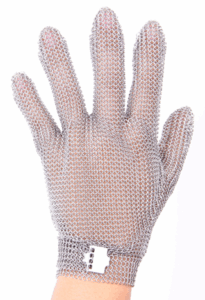 Steel Armor Stainless Steel Mesh Ring Gloves - Metal Hook Wrist Closure