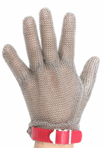 Steel Armor Stainless Steel Mesh Ring Gloves - Plastic Strap Wrist Closure