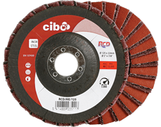 Cibo RCD flap disc with 7/8 inch arbor and glass fibre backing