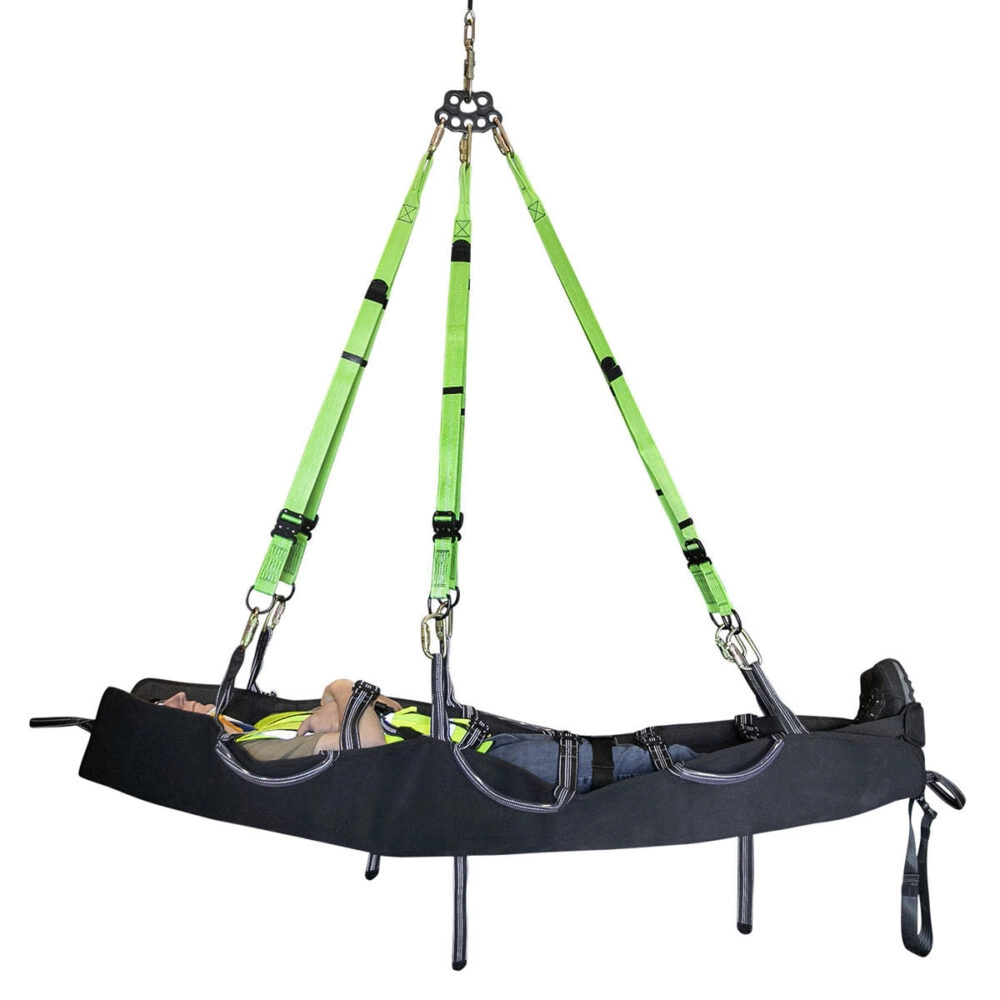 SafeWaze rescue litter and suspension system for worker retrieval